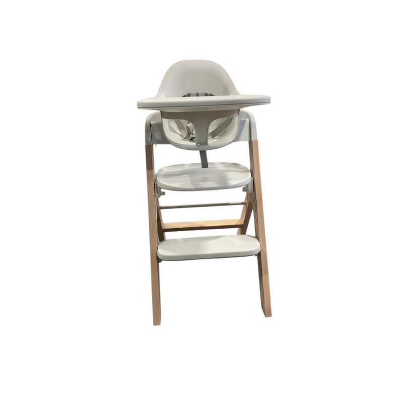 Mockingbird High Chair, 2.0, Natural Beech, White