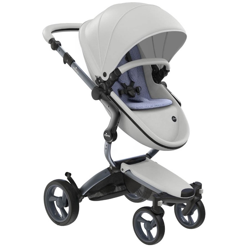 Mima Xari 4G Complete Stroller Bundle – Graphite Grey / Snow White / Pixel Blue