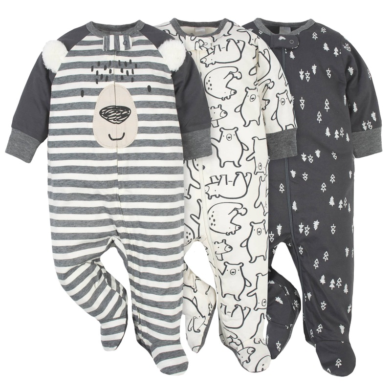 3-Pack Baby Boys Bear Sleep ‘N Plays