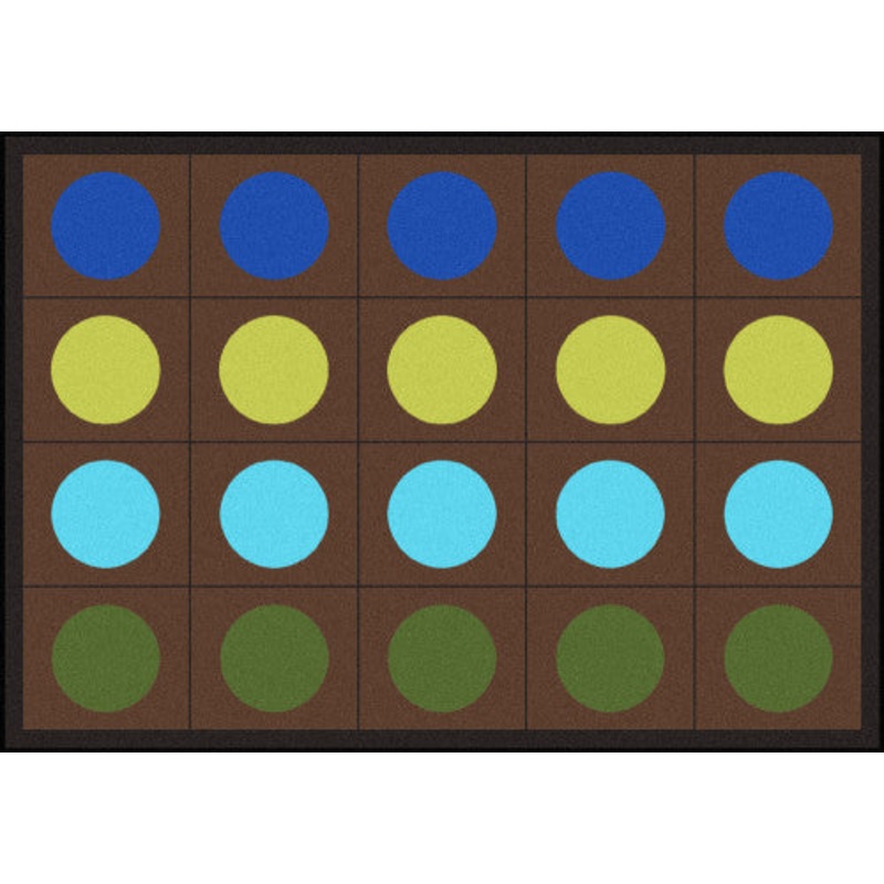 Lots of Dots Rug, 5’4″ x 7’8″ (20 dots), Earthtone