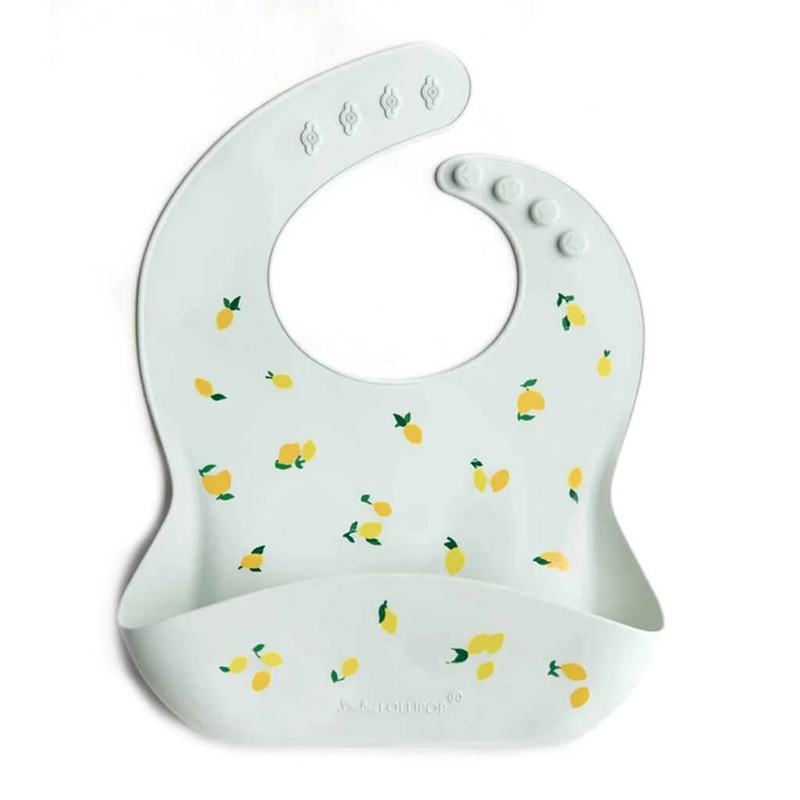 Silicone Printed Bib Lemon