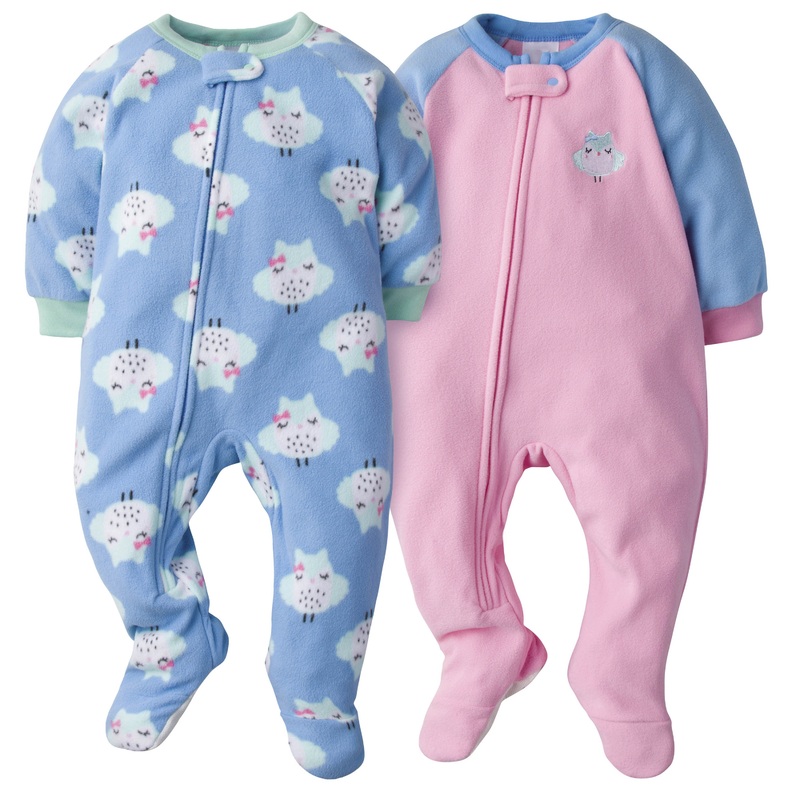 2-Pack Fleece Pajamas – Owl