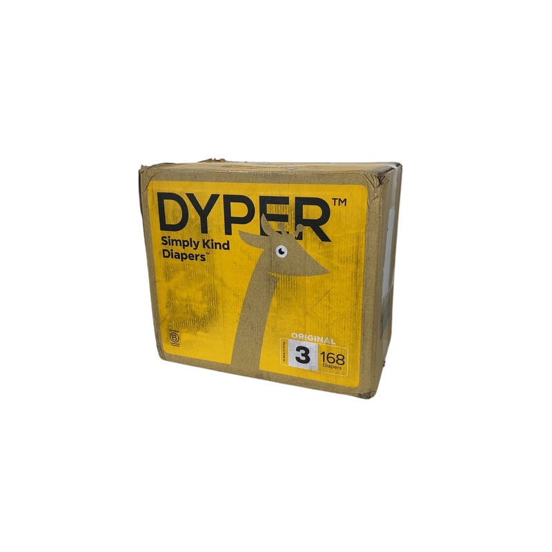 DYPER Bamboo Diaper Box, 3, 16-28 lbs, 168 count