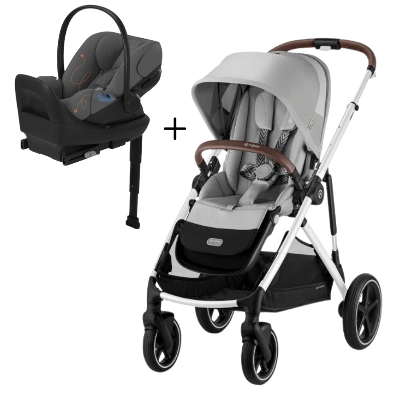 Gazelle Stroller + Cloud G Lux Infant Car Seat – Lava Grey Bundle