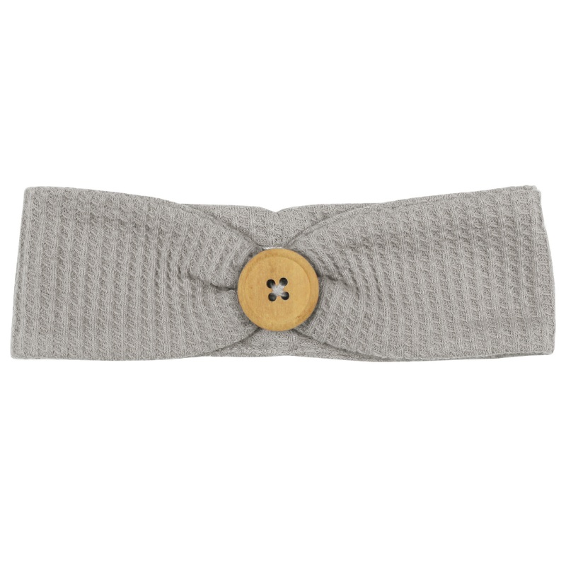 Pique Button Headband – 0-12 Months