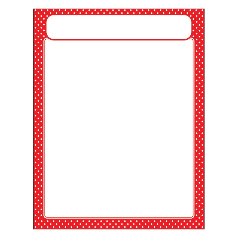 Polka Dots Red Learning Chart