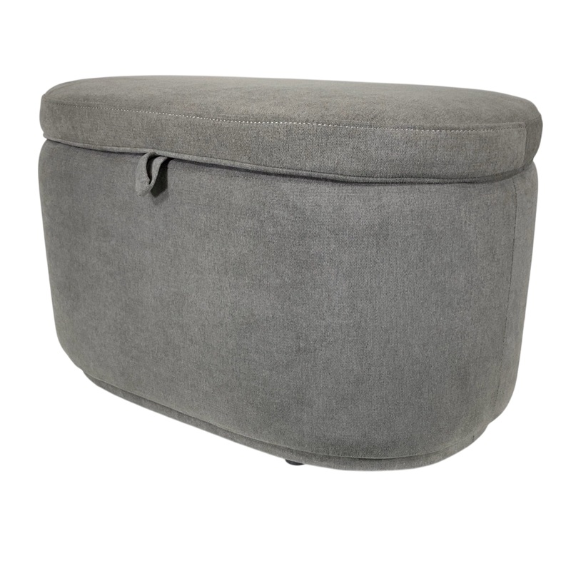 Nurture& The Storage Ottoman, Gray