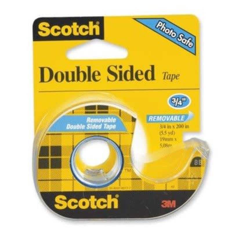Scotch Double Sided Tape, 3/4″ x 200″