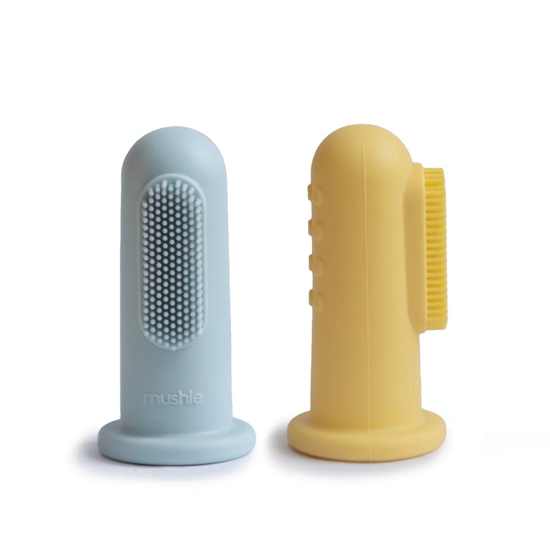 Finger Toothbrush – Powder Blue/Daffodil
