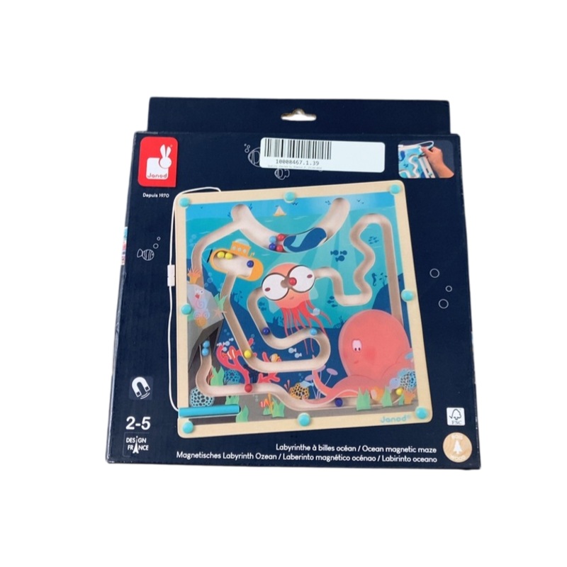 Janod Magnetic Wooden Marble Maze, Ocean