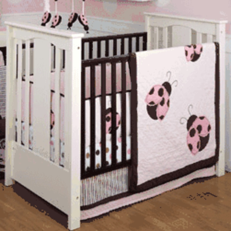 KidsLine Mod Ladybug 4 Piece Baby Crib Bedding