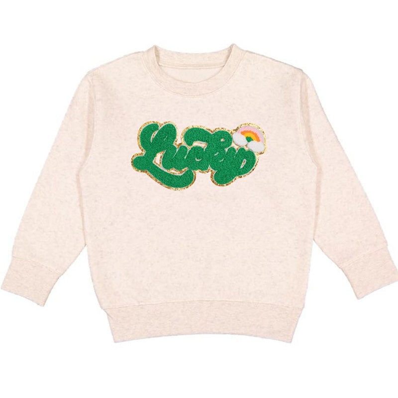 Lucky Script St. Patrick’s Day Sweatshirt – Natural