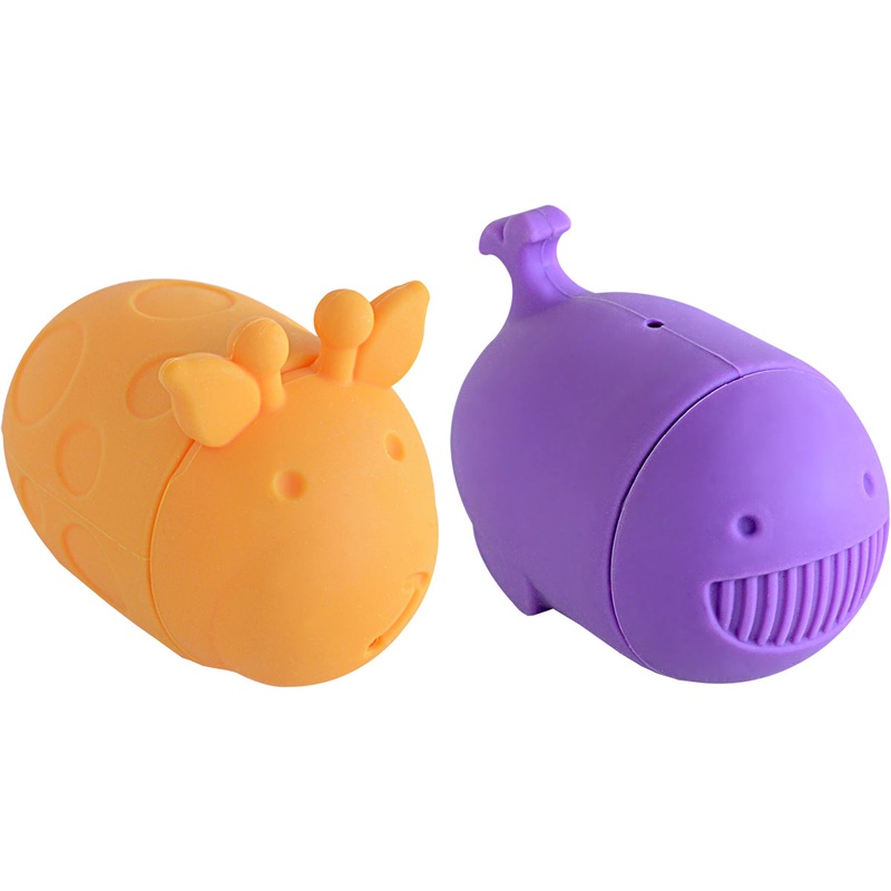 Marcus & Marcus Silicone Bath Toys 2 Pack, Whale & Giraffe