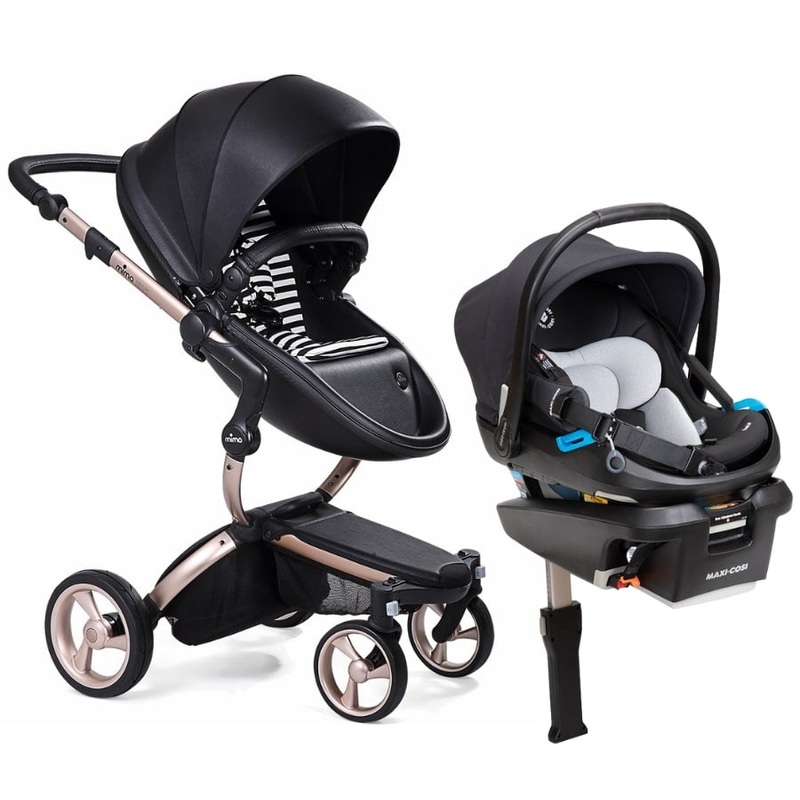 Mima Xari 4G + Maxi Cosi Coral XP Travel System Bundle – Rose Gold – Black / Black & White / Essential Black