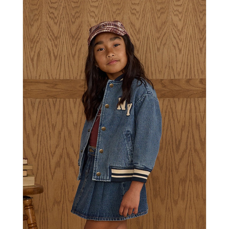 Varsity Jacket – Indigo Denim