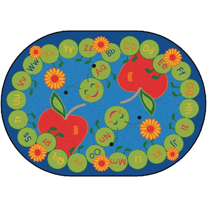 ABC Caterpillar Rug (6’9″ x 9’5″ Oval)