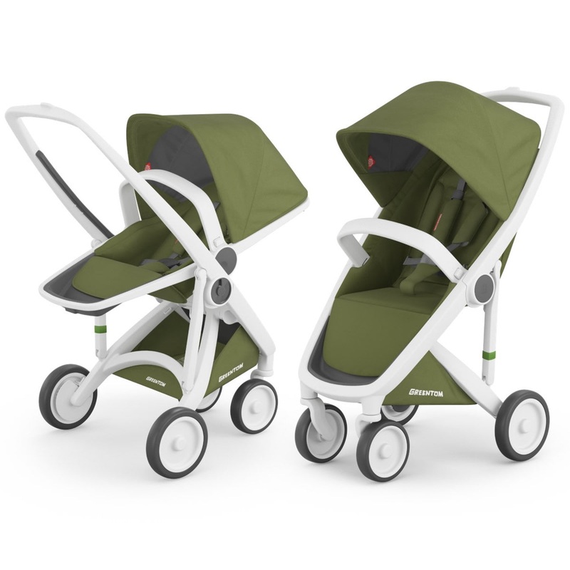Greentom 2 in 1 Stroller – White/Olive