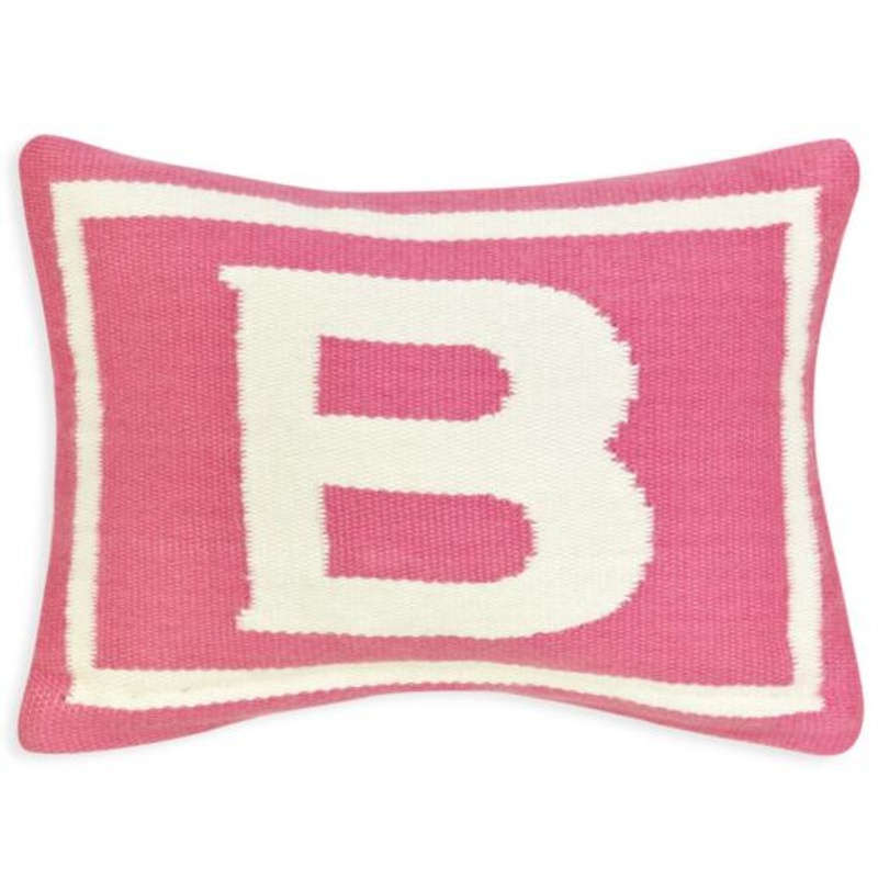 Jonathan Adler Junior Letter B Pillow in Pink