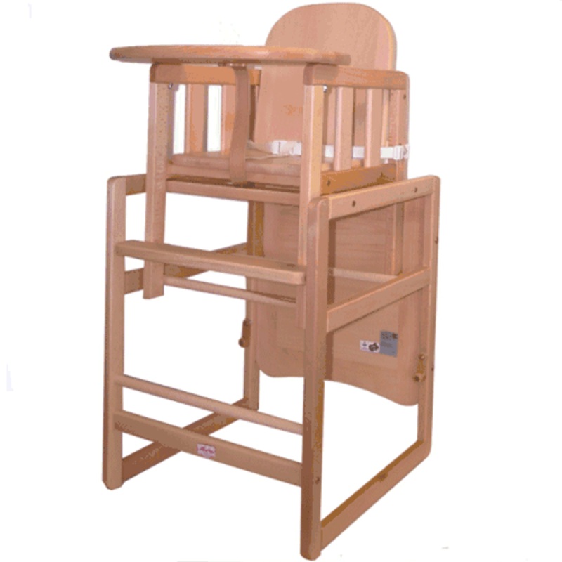 Kettler Kombi High Chair in Natural Solid Beechwood