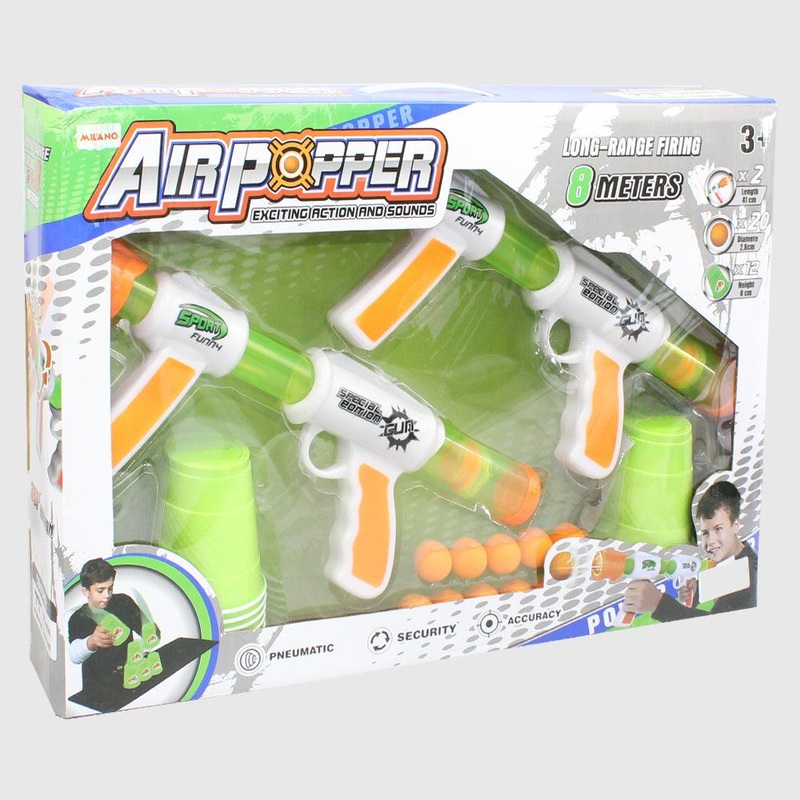 Air Popper Shooting Gun  20 Foam Balls