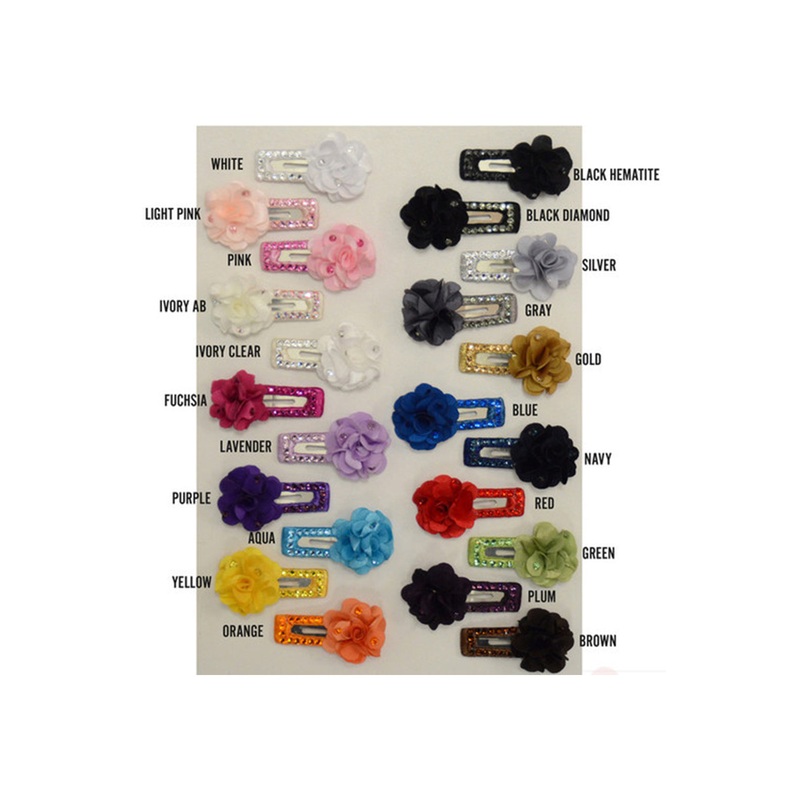 Bari Lynn Crystal Flower Clip