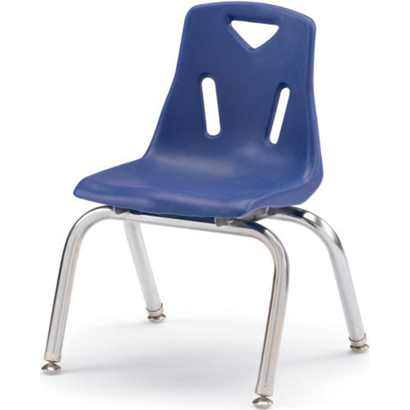 Berries Stacking Chair with Chrome-Plated Legs – 10″ Ht – Blue