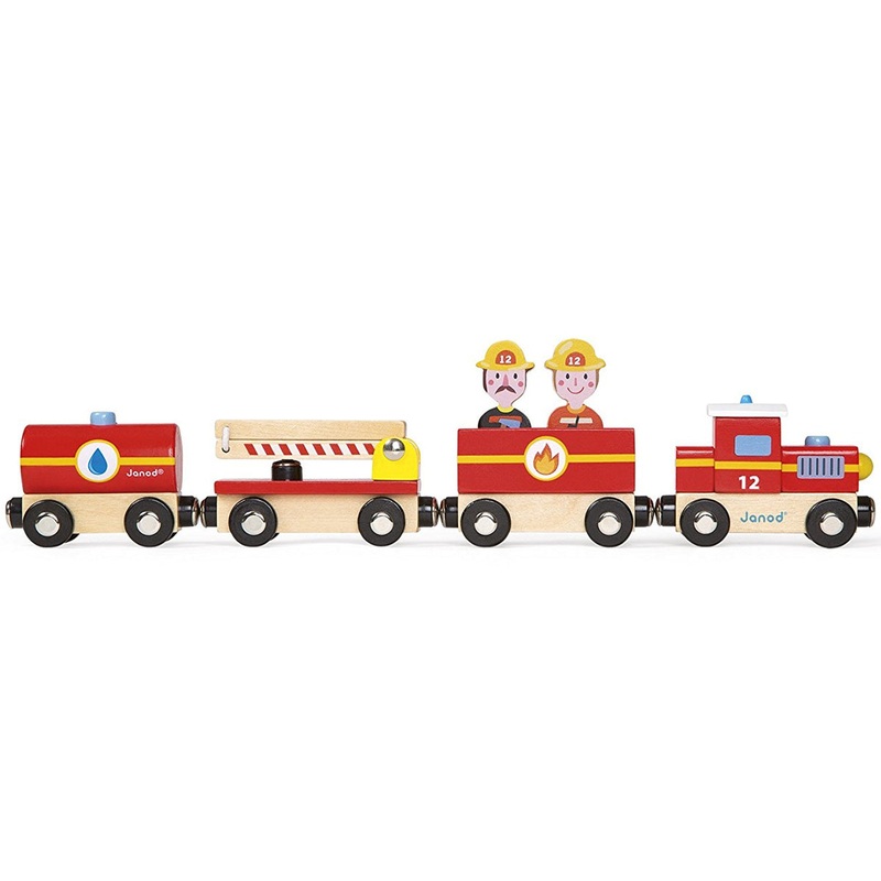 Janod Story Train Firefighters Train Set