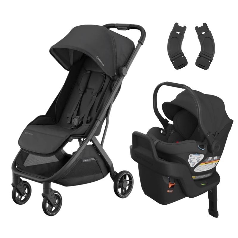 Minu V3 Stroller + Aria Infant Car Seat + Car Seat Adapters Bundle