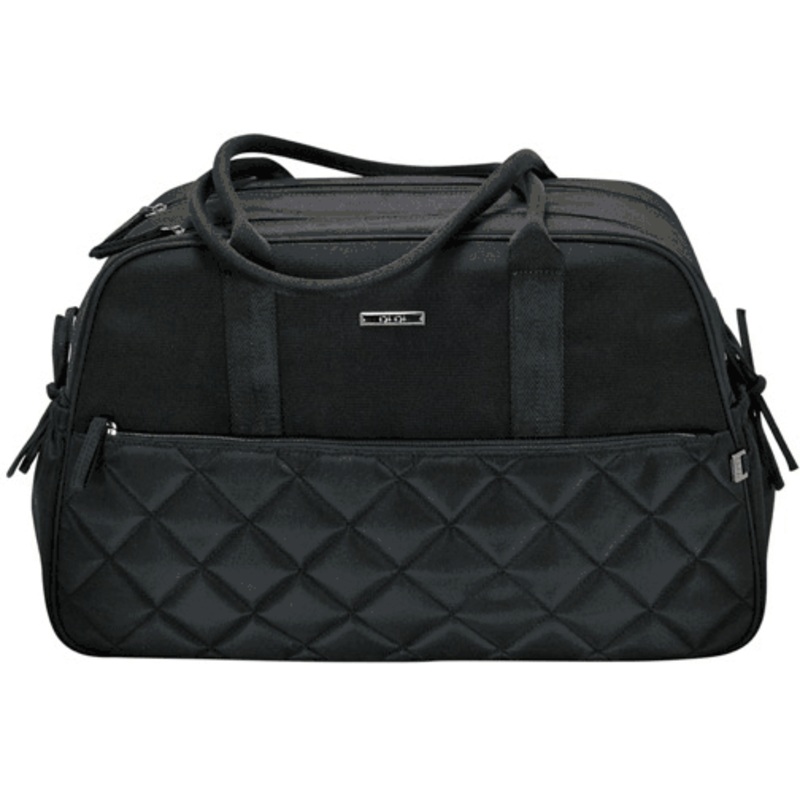OiOi Black Quilted Carry All Diaper Bag