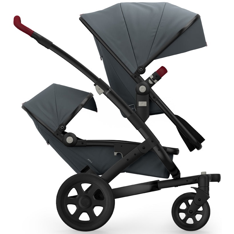 Joolz Geo 2 Tailor Twin Stroller – Black/Grey/Black/Tango Red