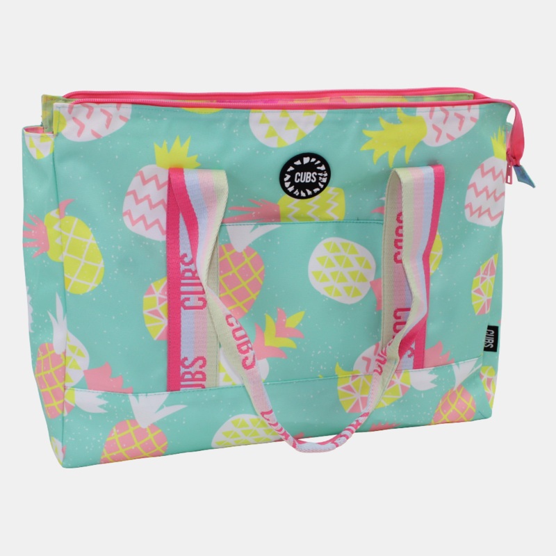 Pastel Pineapples & Pastel Tie Dye Double Face Tote Bag
