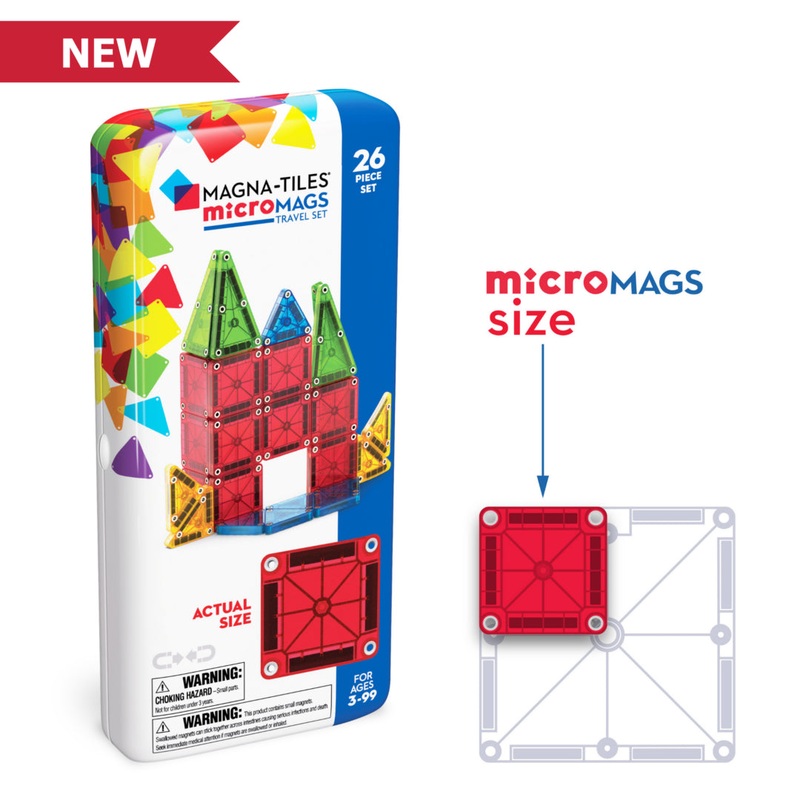 Valtech Magna-Tiles MicroMags Travel Set – 26 Piece Set
