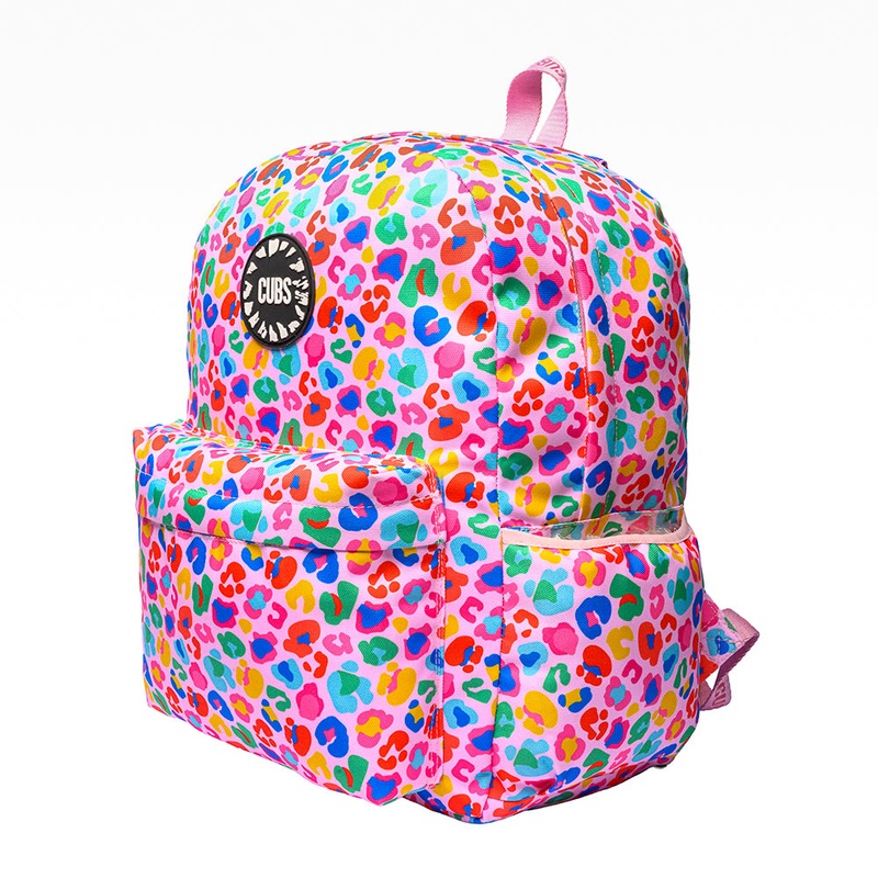 Cubs Pink Leopard Backpack  16 Inch