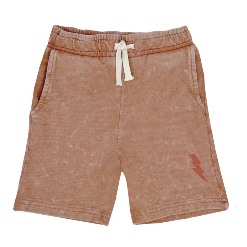 Tiny Whales Rad French Terry Shorts – Mineral Brick