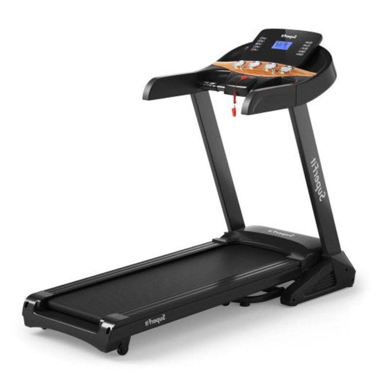 3.75HP Electric Folding Treadmill With Auto Incline 12 Program APP Control