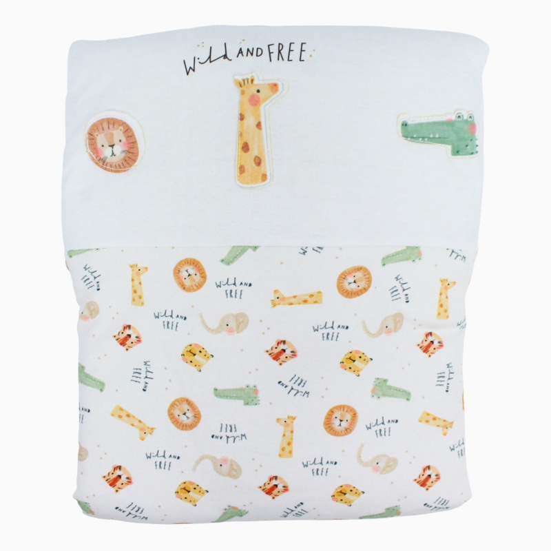 Baby Cotton Duvet – Off-White Safari Design