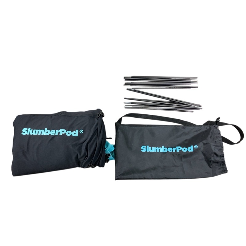 SlumberPod 2.0 Sleep Canopy, Black with Turquoise