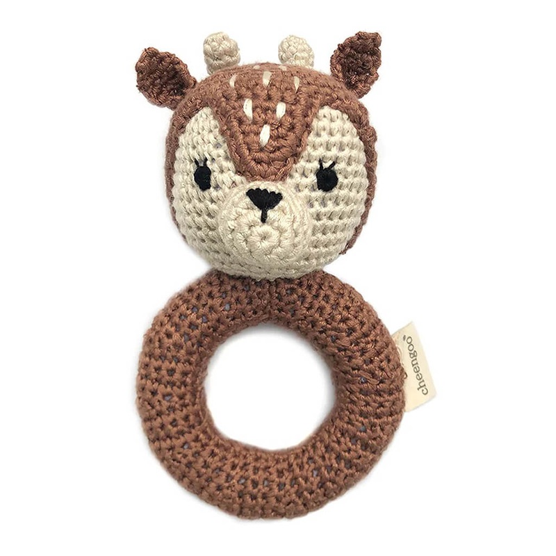 Crochet Ring Rattle Fawn