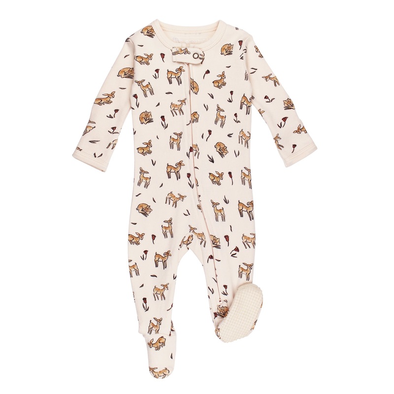 Lovedbaby – Organic 2-Way Zipper Footie – Doe-a-Deer