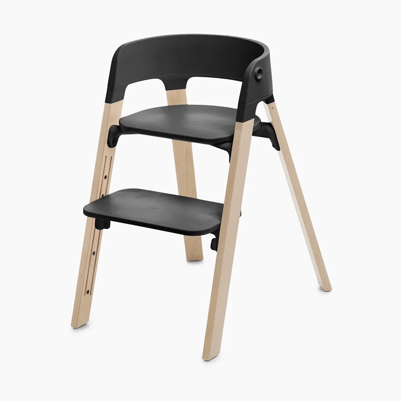 Steps High Chair – Black/Natural