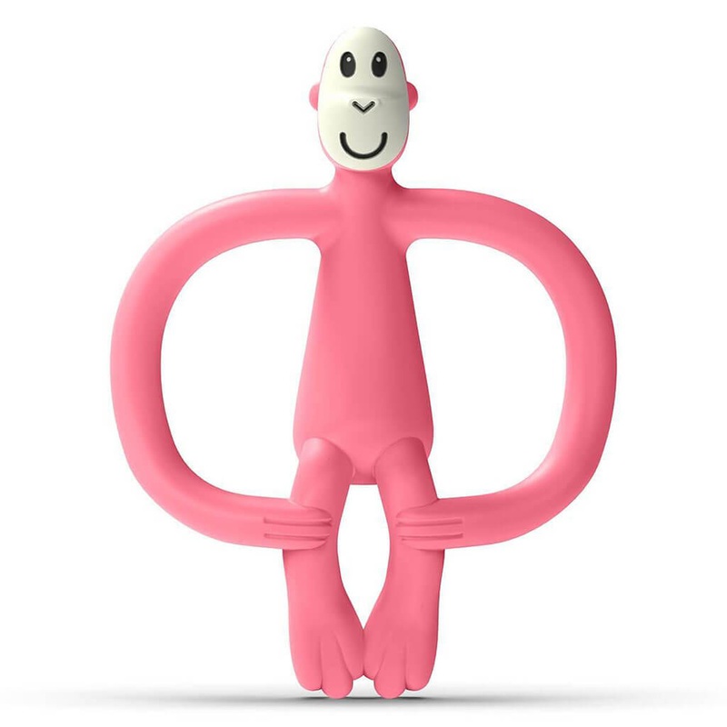 Teething Toy Monkey Pink