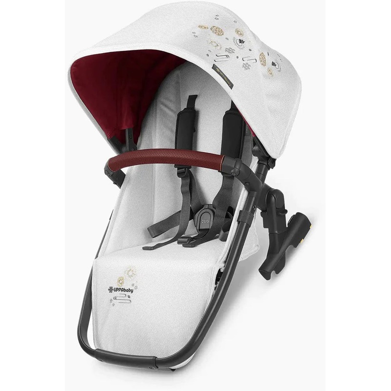 UPPAbaby Rumbleseat V2 – Jade Rabbit (White Marl / Carbon Frame / Maroon Leather)