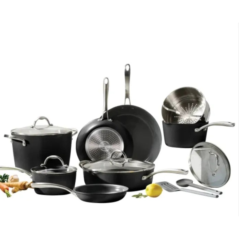 12 Piece Non-Stick Cookware Set With Silicone Utensils (See Description)