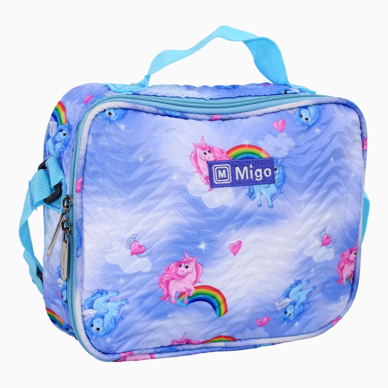 Fabric Unicorn Lunch Bag – Light Blue