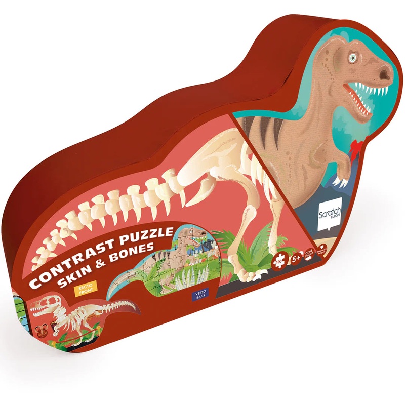 Scratch Europe – 2 Sided Puzzle – Dino Skin & Bones