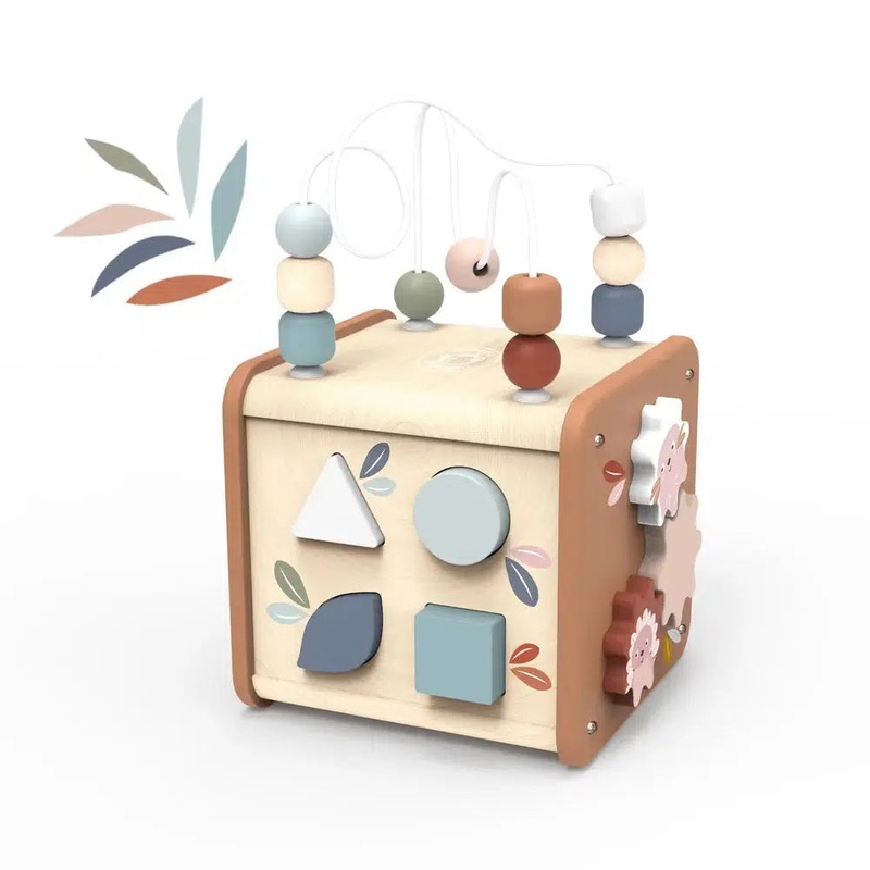 Speedy Monkey – Wooden 5 in 1 Activity Cube