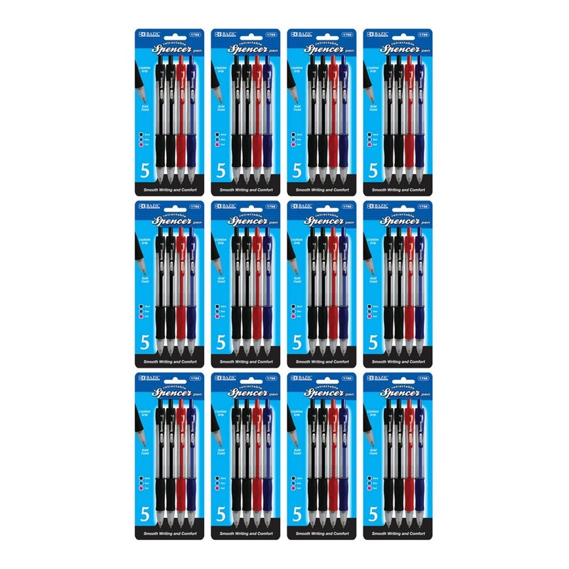 Spencer Retractable Pens (Dozen 4-pack)
