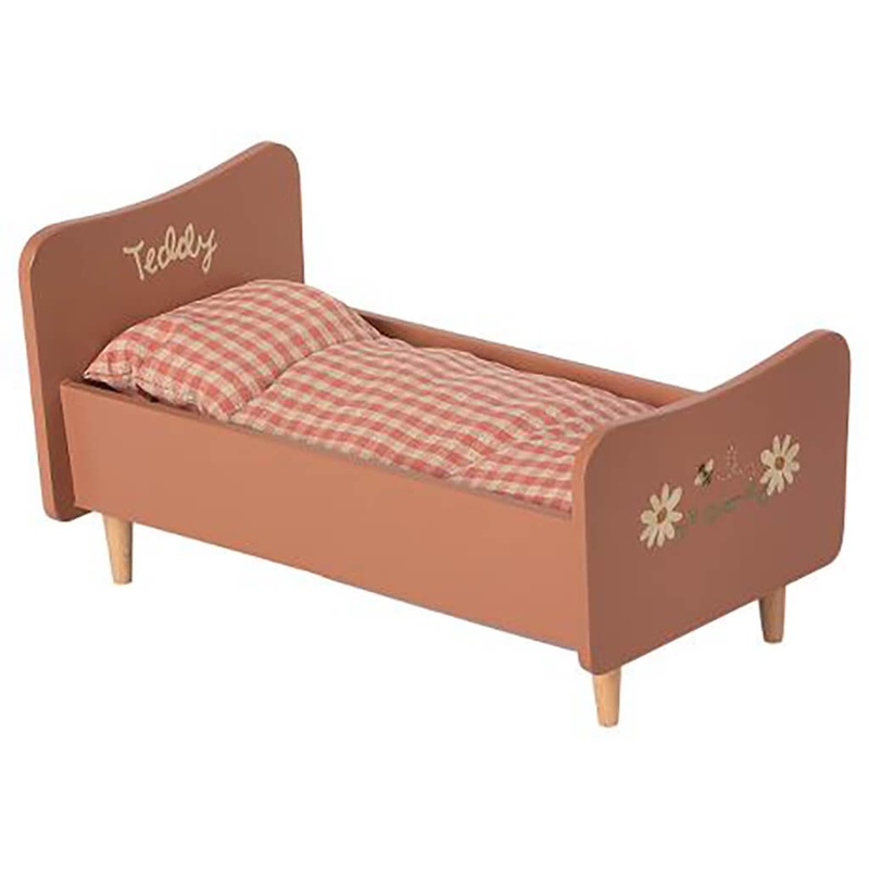 Teddy Mom Wooden Bed – Rose