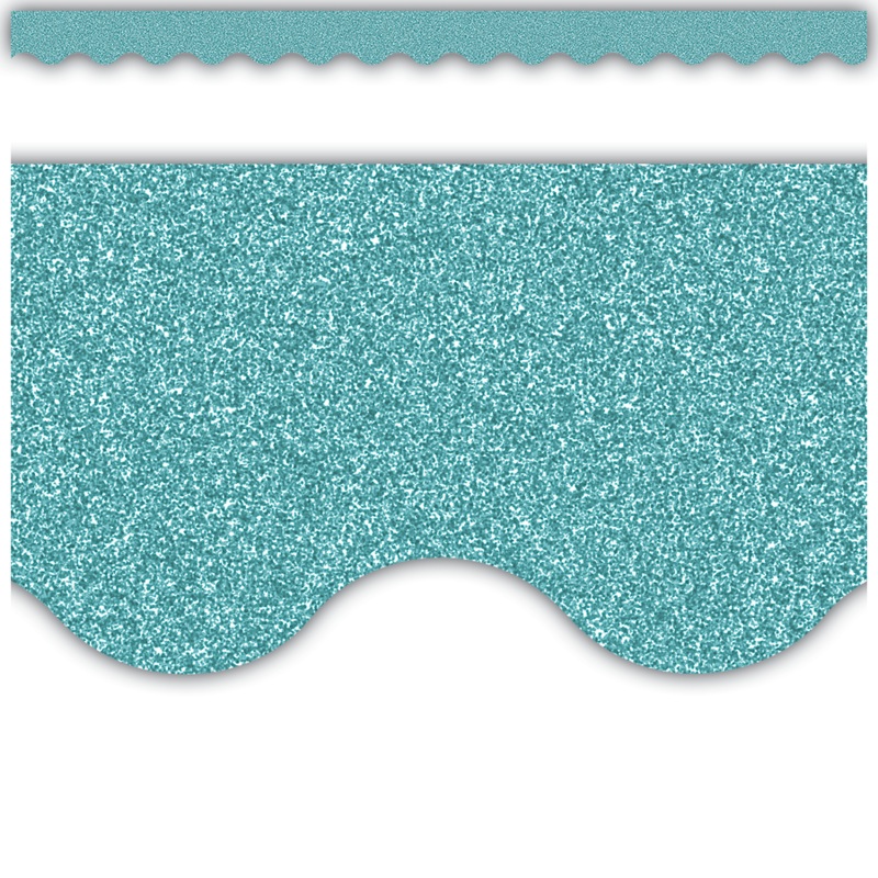 Ice Blue Glitz Scalloped Border Trim(C)