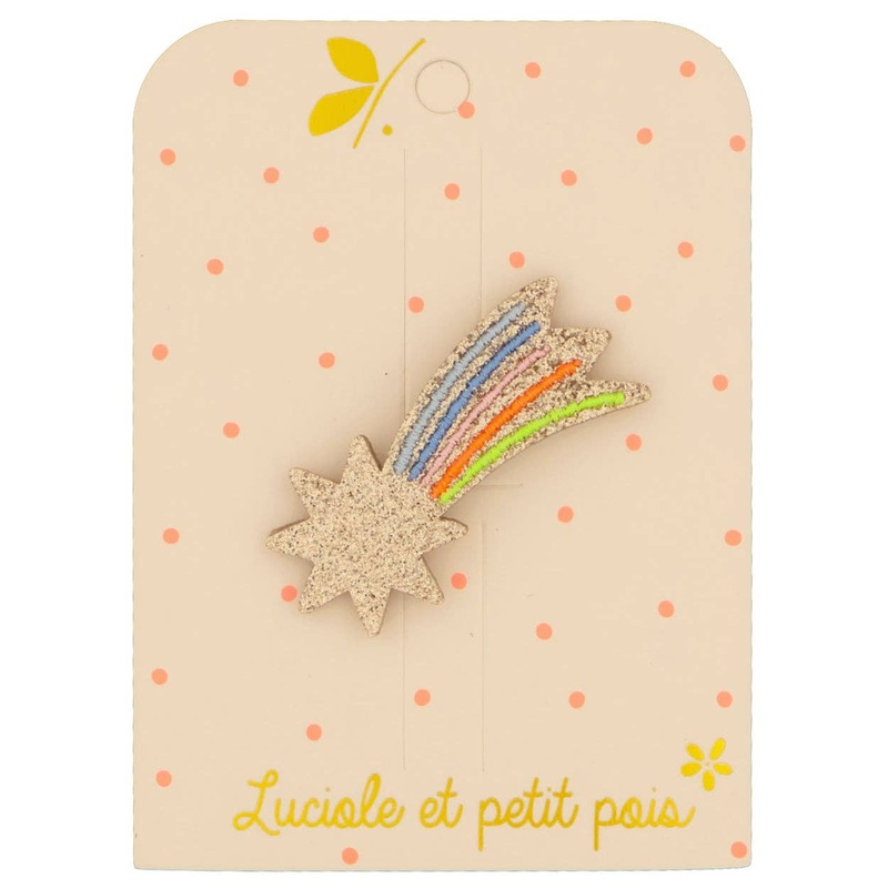 Luciole et Petit Pois Shooting star hair clip – Multicolored yellow